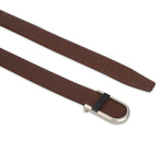 GIL Signature Profile Men's Leather Belt | Wrinkle-free | Matte Silver Buckle