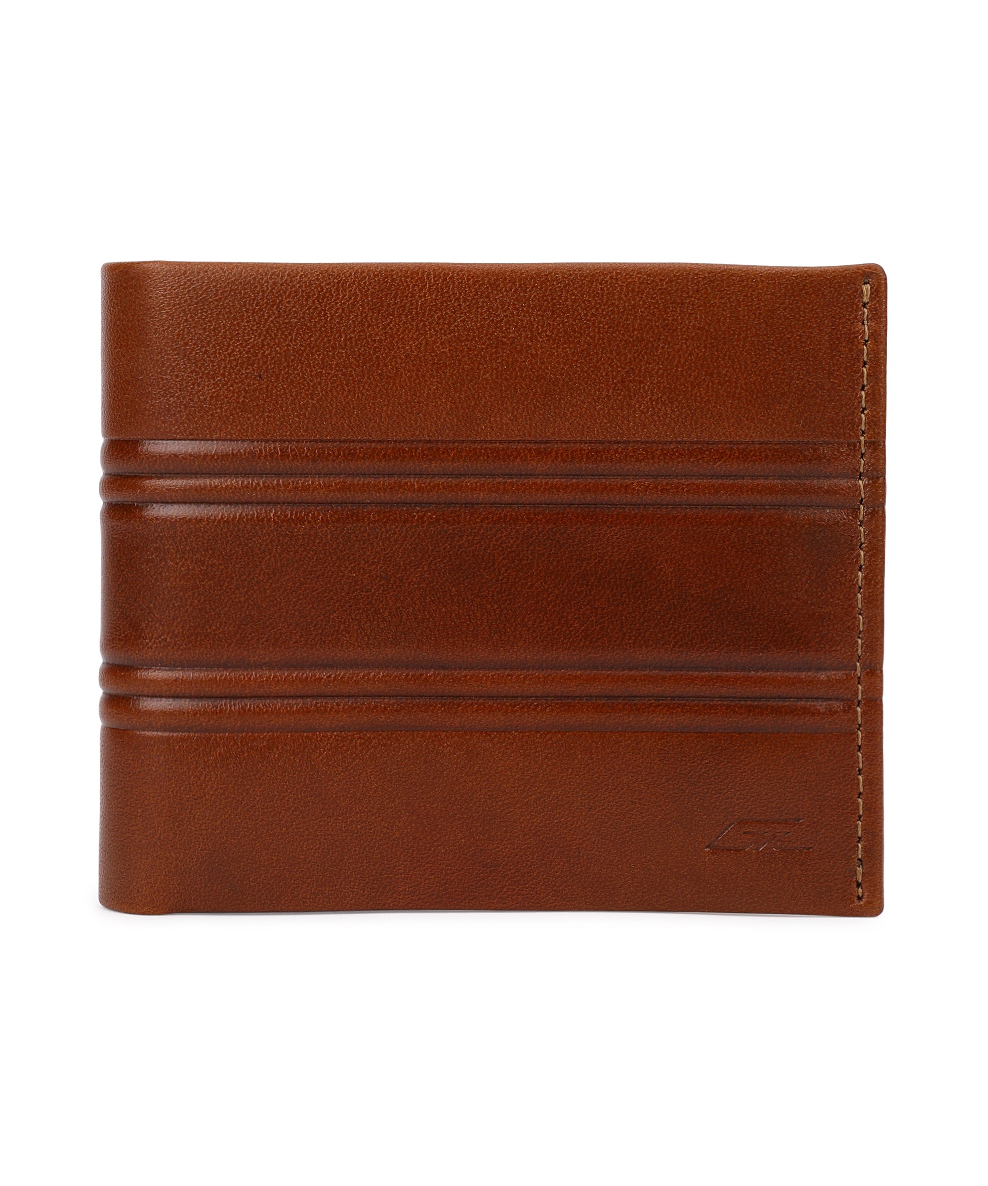 GIL Men's Bifold Leather Wallet with RFID | Embossed Full-Grain Leather