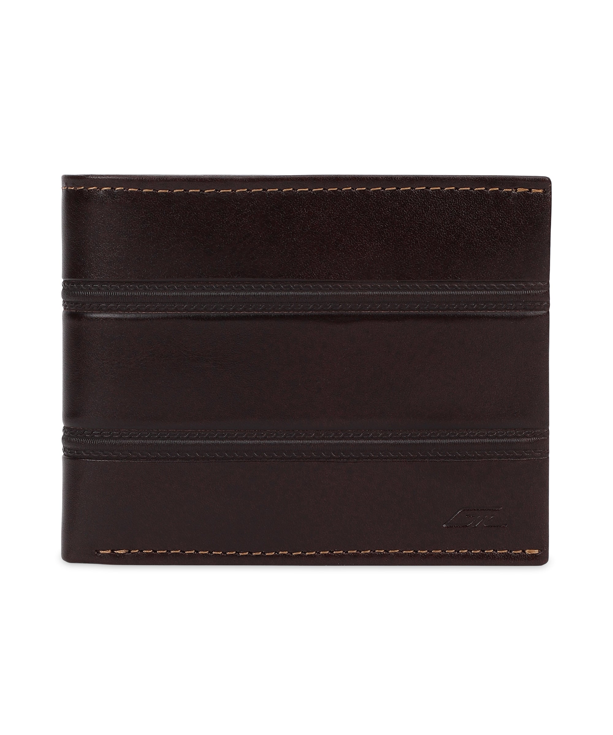 GIL Men's Bifold Leather Wallet with RFID | Embossed Full-Grain Leather