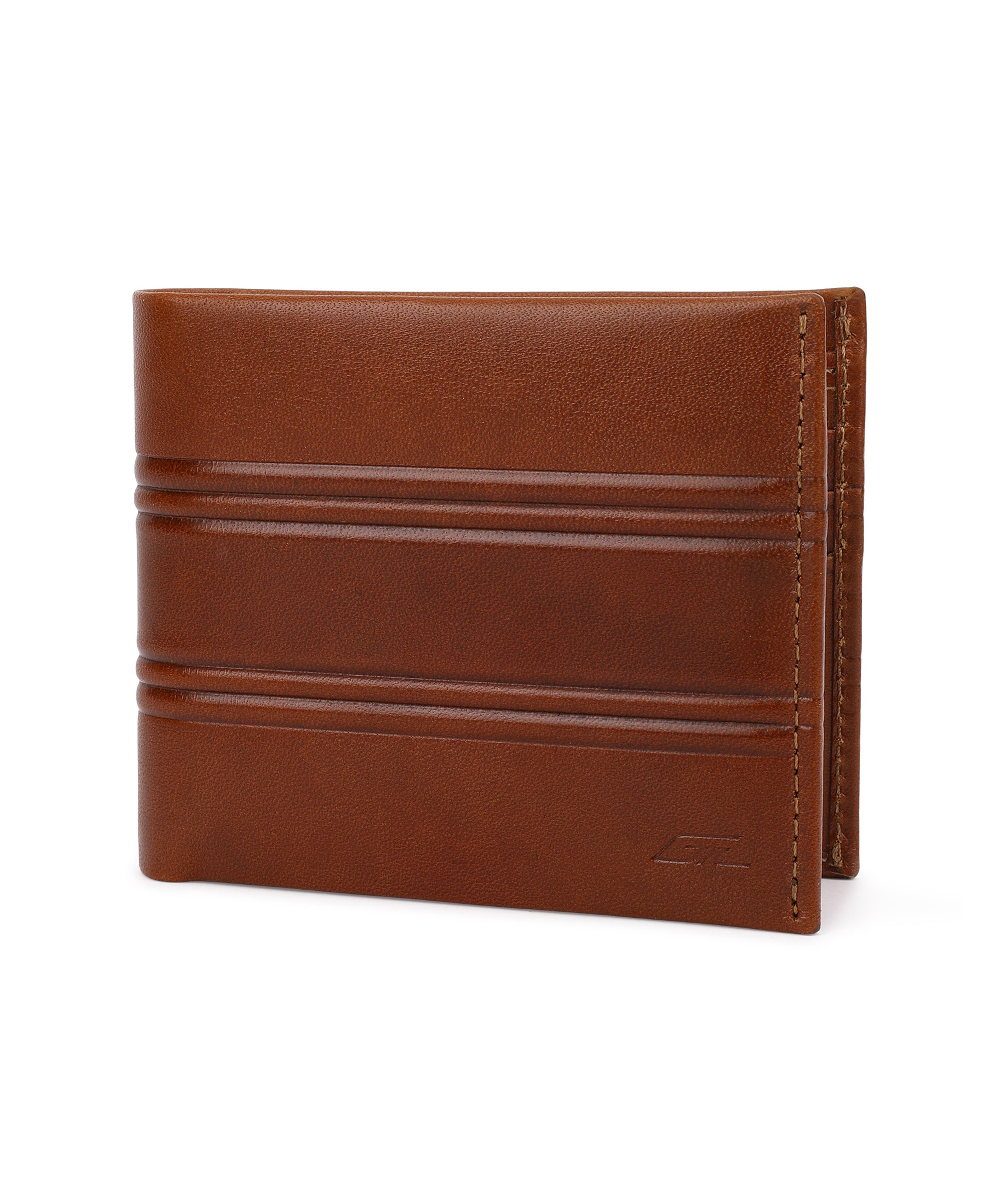 GIL Men's Bifold Leather Wallet with RFID | Embossed Full-Grain Leather