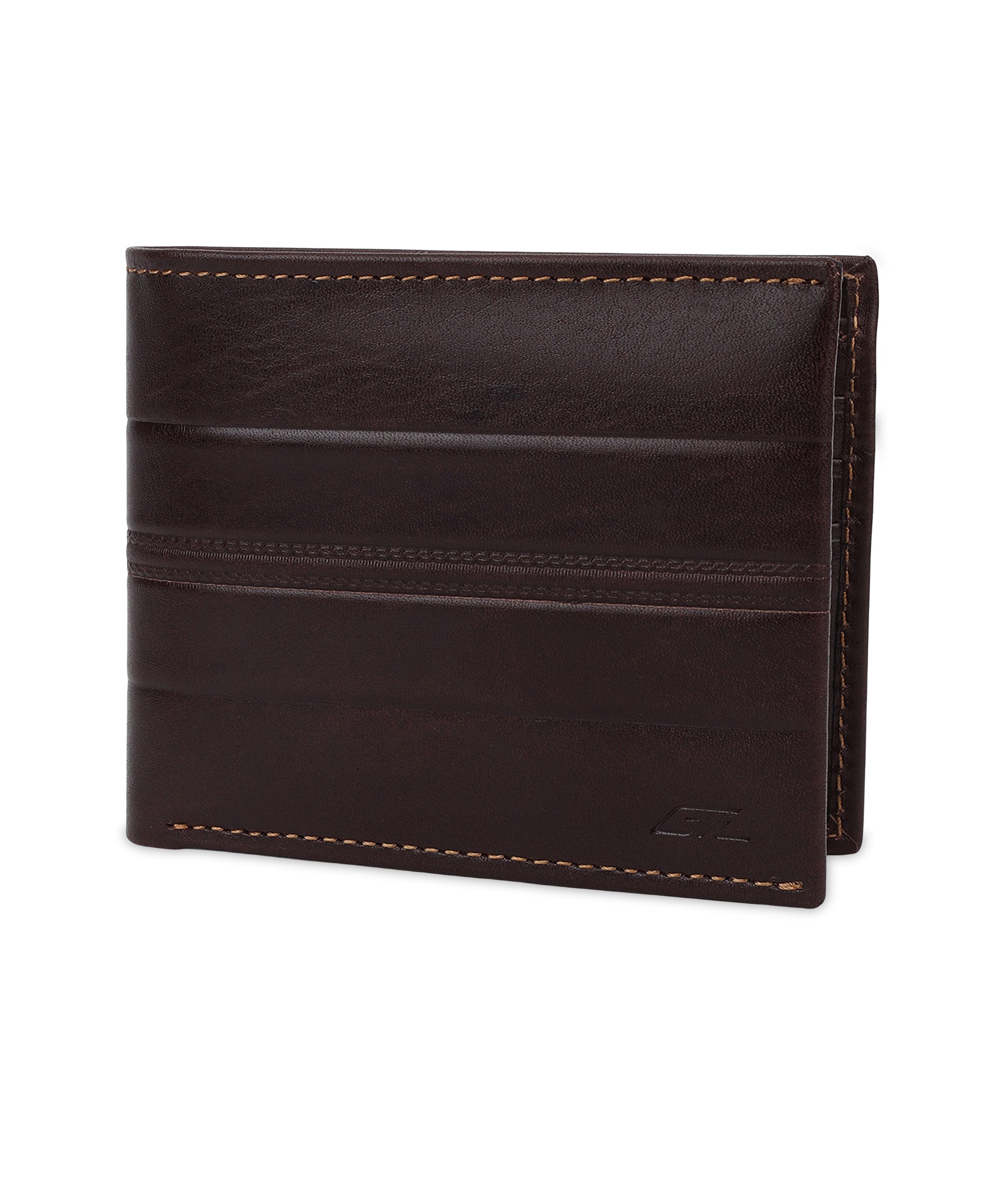GIL Men's Bifold Leather Wallet with RFID | Embossed Full-Grain Leather