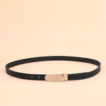 Black Ladies Belt- 21mm Plate Buckle