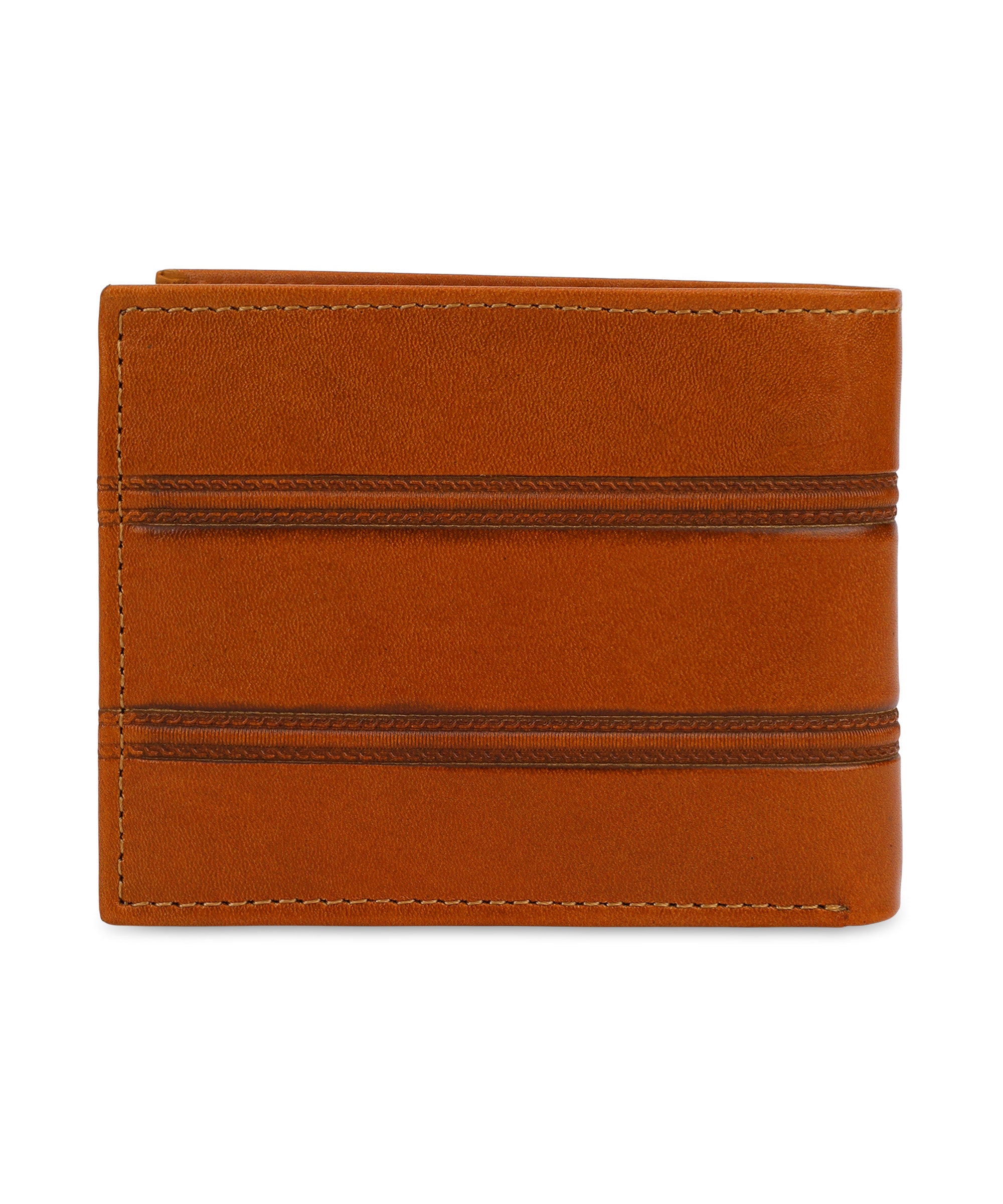GIL Men's Bifold Leather Wallet with RFID | Embossed Full-Grain Leather