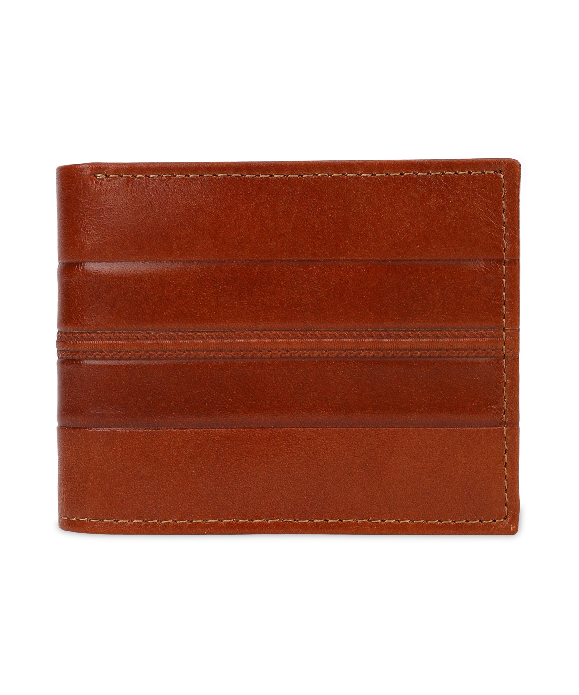 GIL Men's Bifold Leather Wallet with RFID | Embossed Full-Grain Leather
