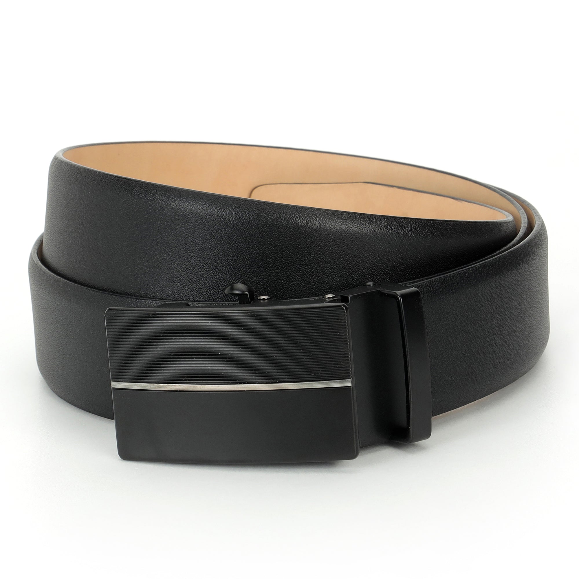 GIL Signature Auto-lock Men&#39;s Leather Belt | Wrinkle-free | With Leather Cleaning Cream