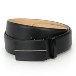 GIL auto-lock leather belt buckle close-up