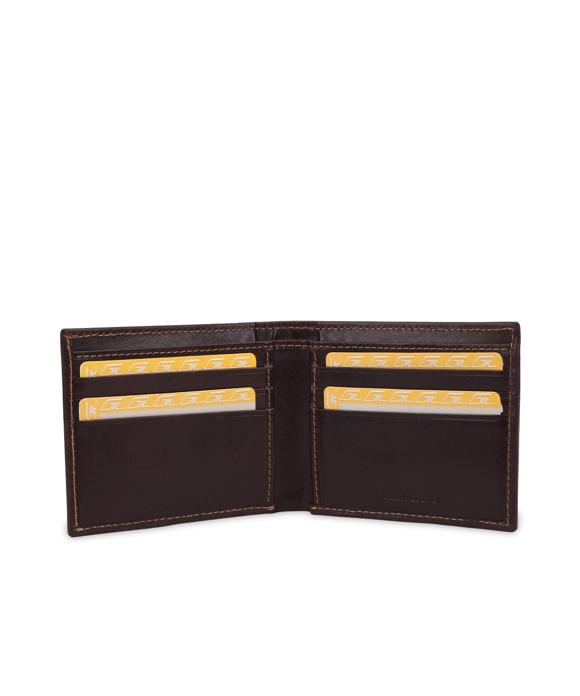 GIL Men's Bifold Leather Wallet with RFID | Embossed Full-Grain Leather