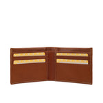 GIL Men's Bifold Leather Wallet with RFID | Embossed Full-Grain Leather