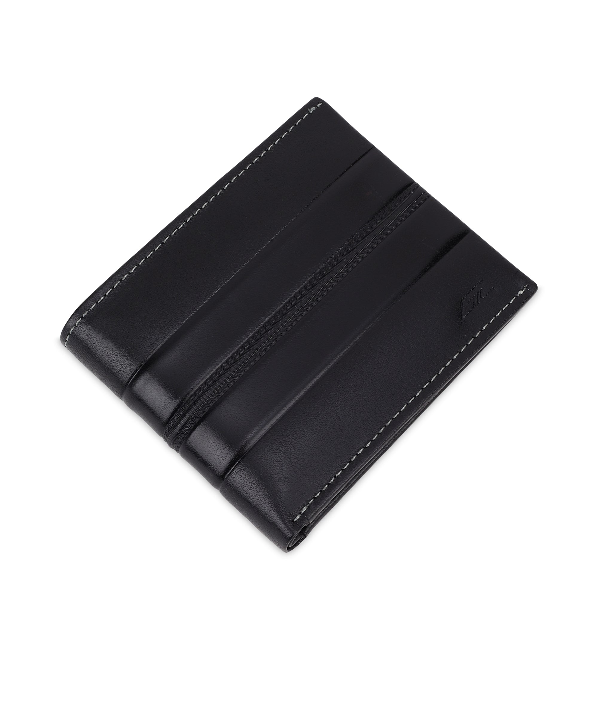 GIL Men's Bifold Leather Wallet with RFID | Embossed Full-Grain Leather