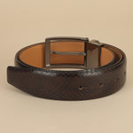 Tan Leather Belt, Wallet & Keychain Combo