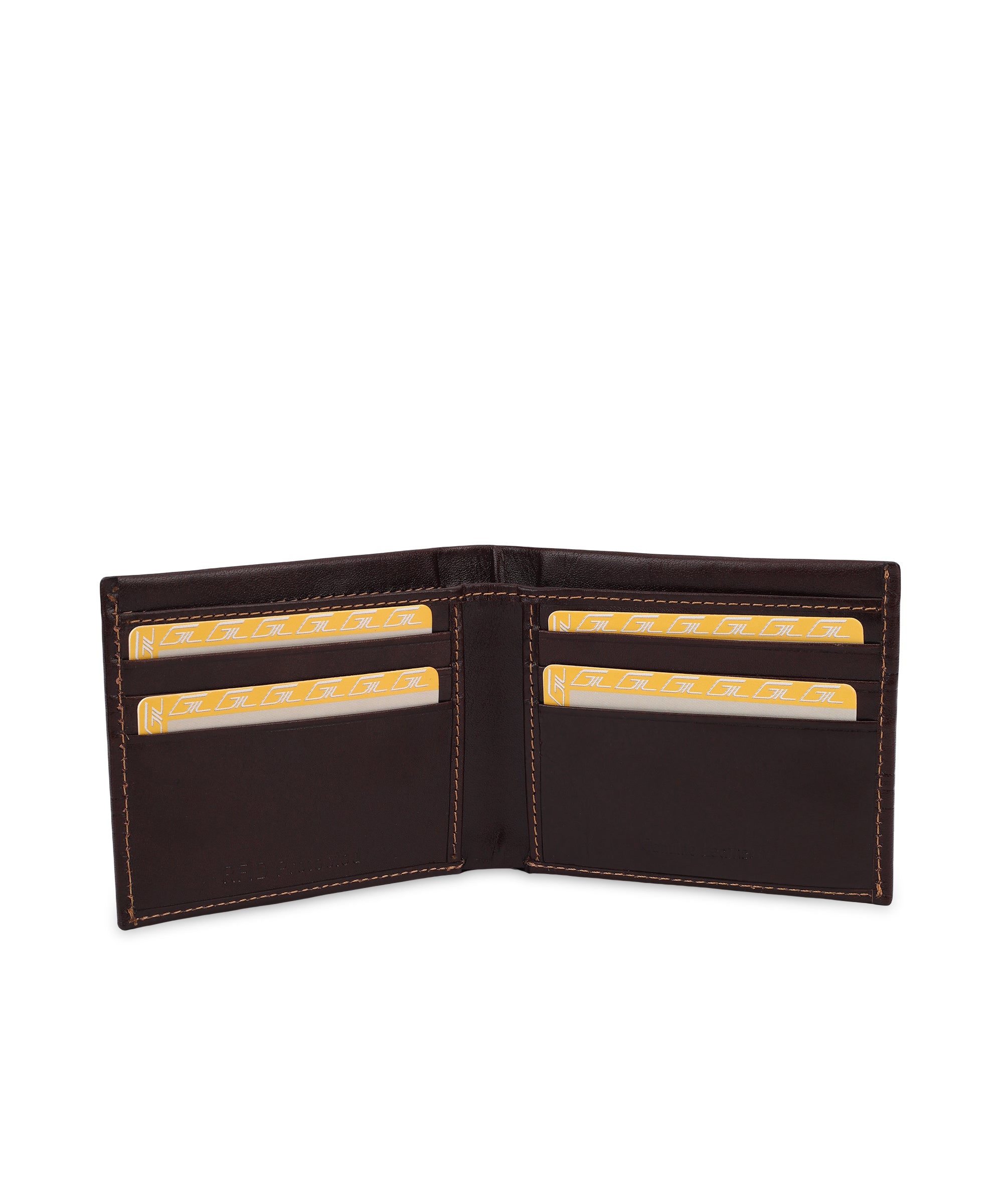 GIL Men's Bifold Leather Wallet with RFID | Embossed Full-Grain Leather