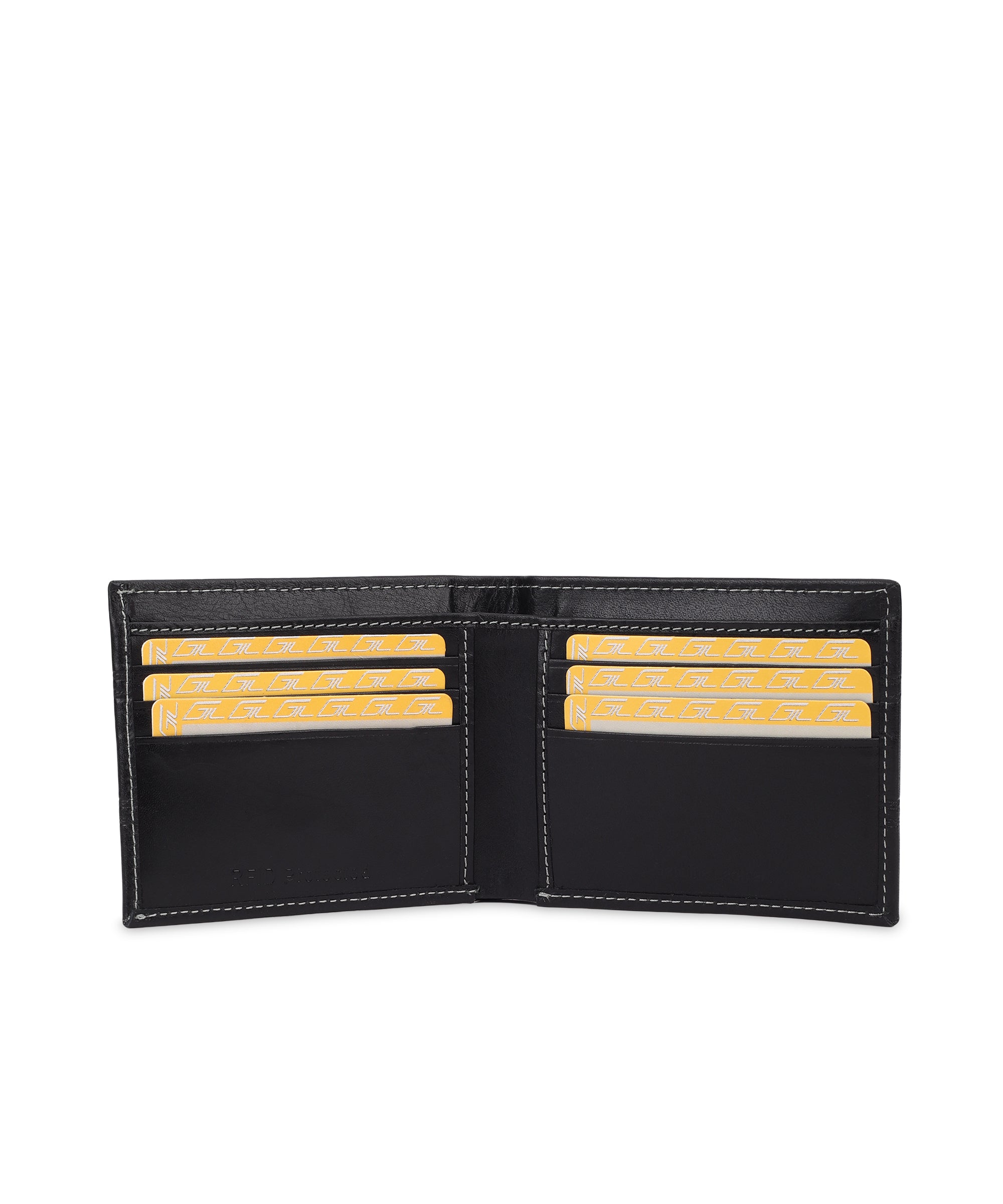 GIL Men's Bifold Leather Wallet with RFID | Embossed Full-Grain Leather