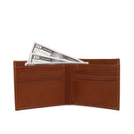 GIL Men's Bifold Leather Wallet with RFID | Embossed Full-Grain Leather