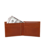 GIL Men's Bifold Leather Wallet with RFID | Embossed Full-Grain Leather