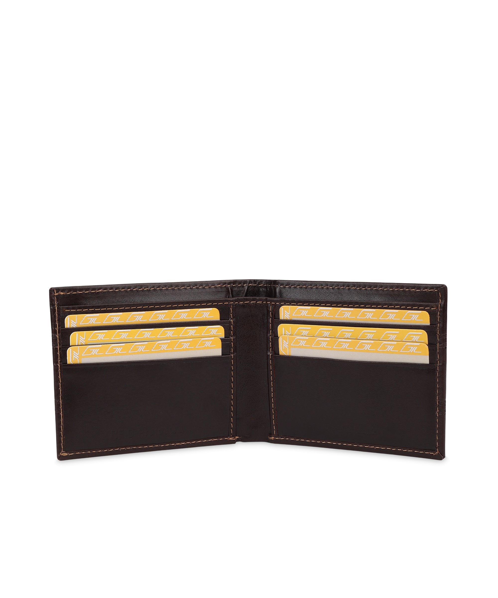 GIL Men's Bifold Leather Wallet with RFID | Embossed Full-Grain Leather