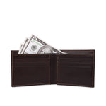 GIL Men's Bifold Leather Wallet with RFID | Embossed Full-Grain Leather