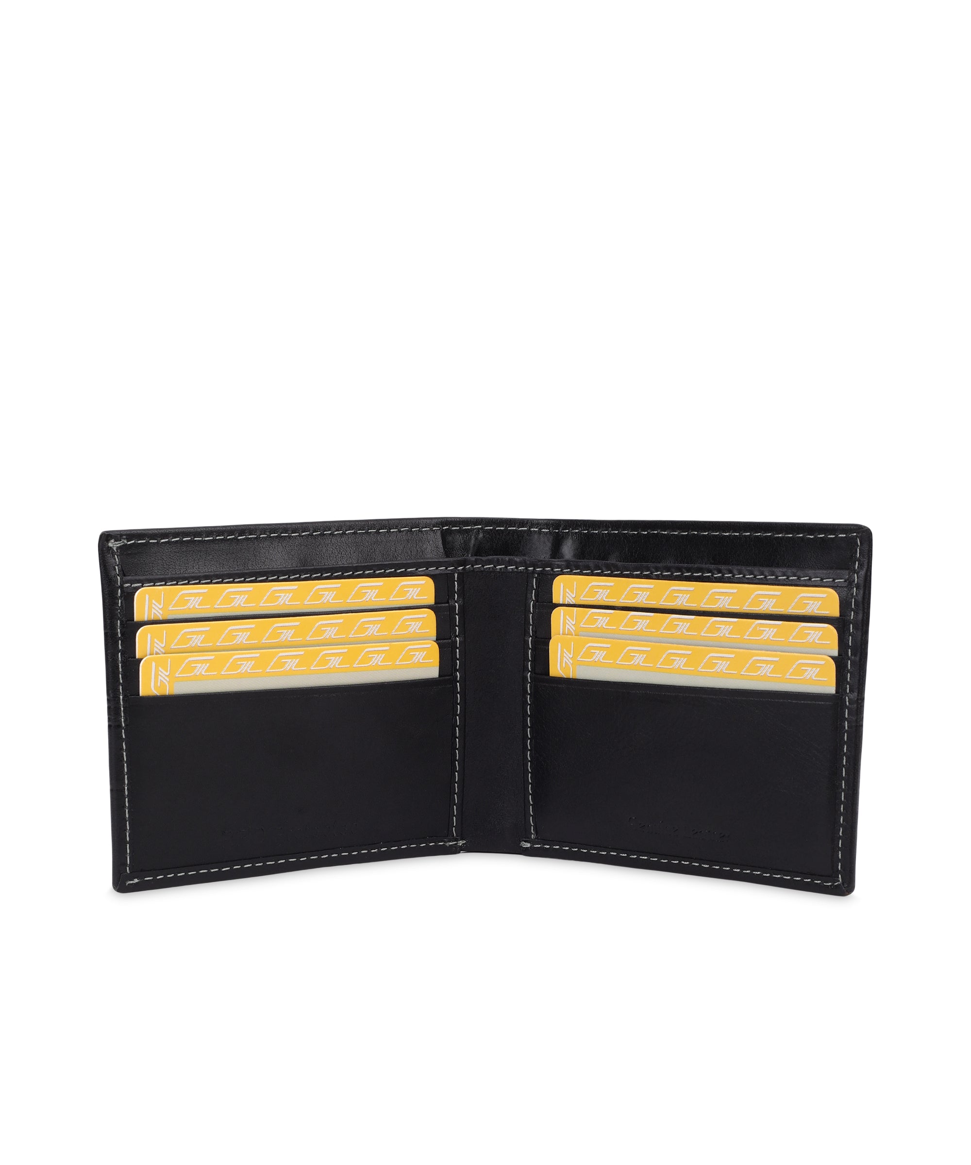 GIL Men's Bifold Leather Wallet with RFID | Embossed Full-Grain Leather