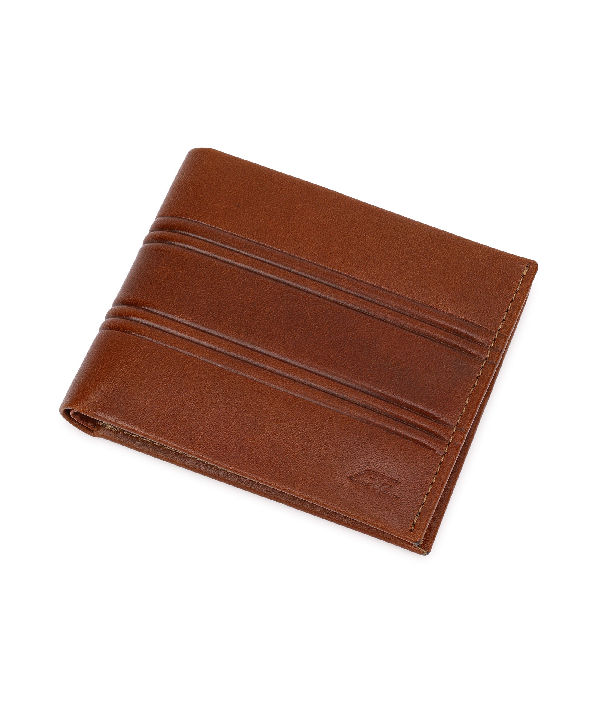 GIL Men's Bifold Leather Wallet with RFID | Embossed Full-Grain Leather