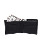 GIL Men's Bifold Leather Wallet with RFID | Embossed Full-Grain Leather