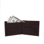 GIL Men's Bifold Leather Wallet with RFID | Embossed Full-Grain Leather