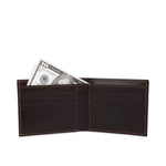 GIL Men's Bifold Leather Wallet with RFID | Embossed Full-Grain Leather