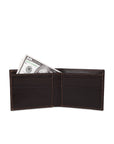 GIL Men's Bifold Leather Wallet with RFID | Embossed Full-Grain Leather