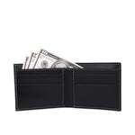 GIL Men's Bifold Leather Wallet with RFID | Embossed Full-Grain Leather
