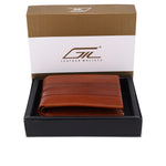 GIL Men's Bifold Leather Wallet with RFID | Embossed Full-Grain Leather
