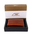 GIL Men's Bifold Leather Wallet with RFID | Embossed Full-Grain Leather