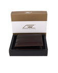 GIL Men's Bifold Leather Wallet with RFID | Embossed Full-Grain Leather