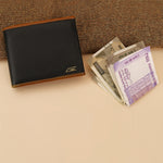 GIL Men's Black Leather Wallet | Photo-id & Over flap | FVOF-03