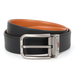GIL Men's Reversible Wrinkle-free Leather Belt | Black & Tan