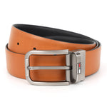 GIL Men's Reversible Wrinkle-free Leather Belt | Black & Tan
