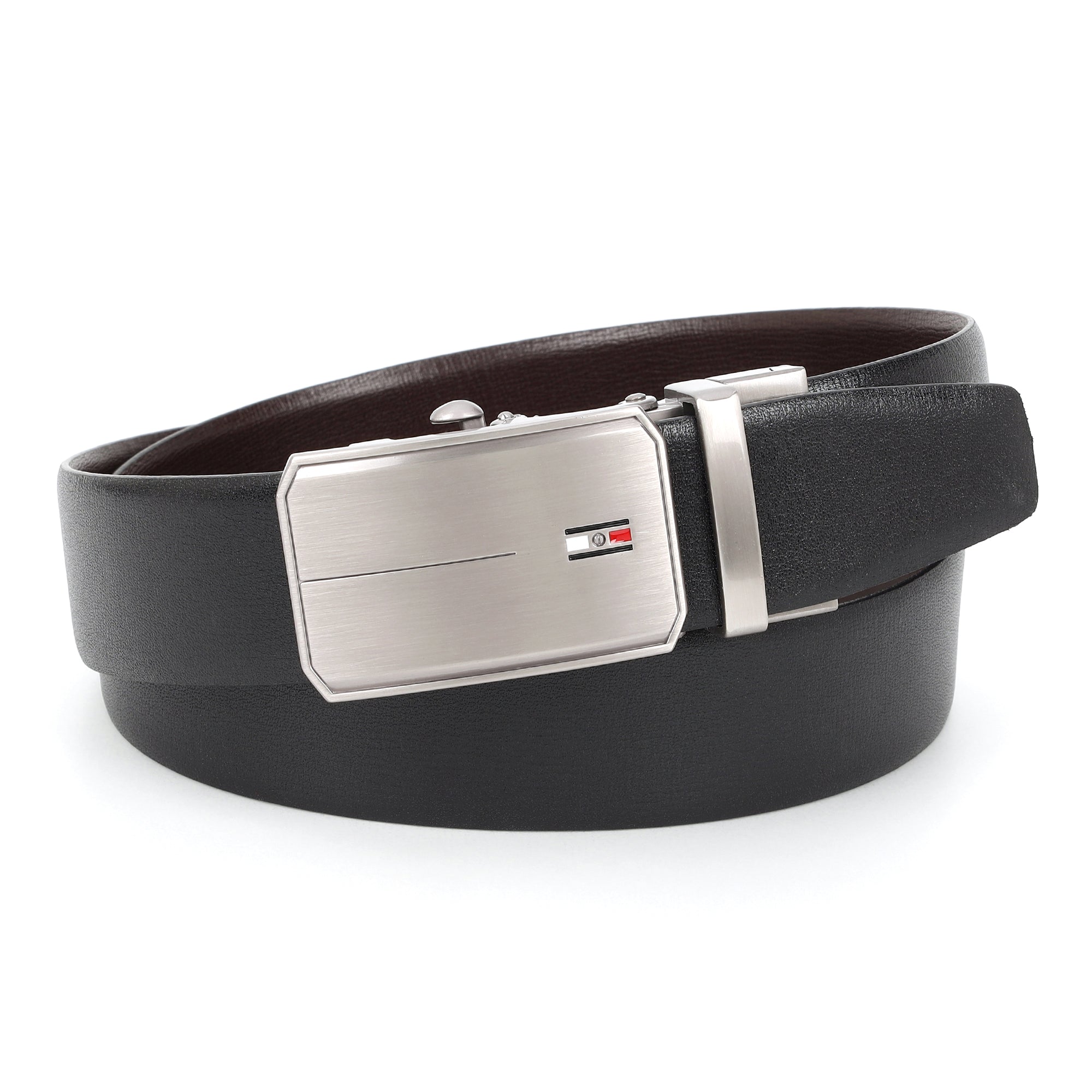 GIL Men's Reversible Auto-lock Wrinkle-free Leather Belt | Palmilla Black &amp; Brown