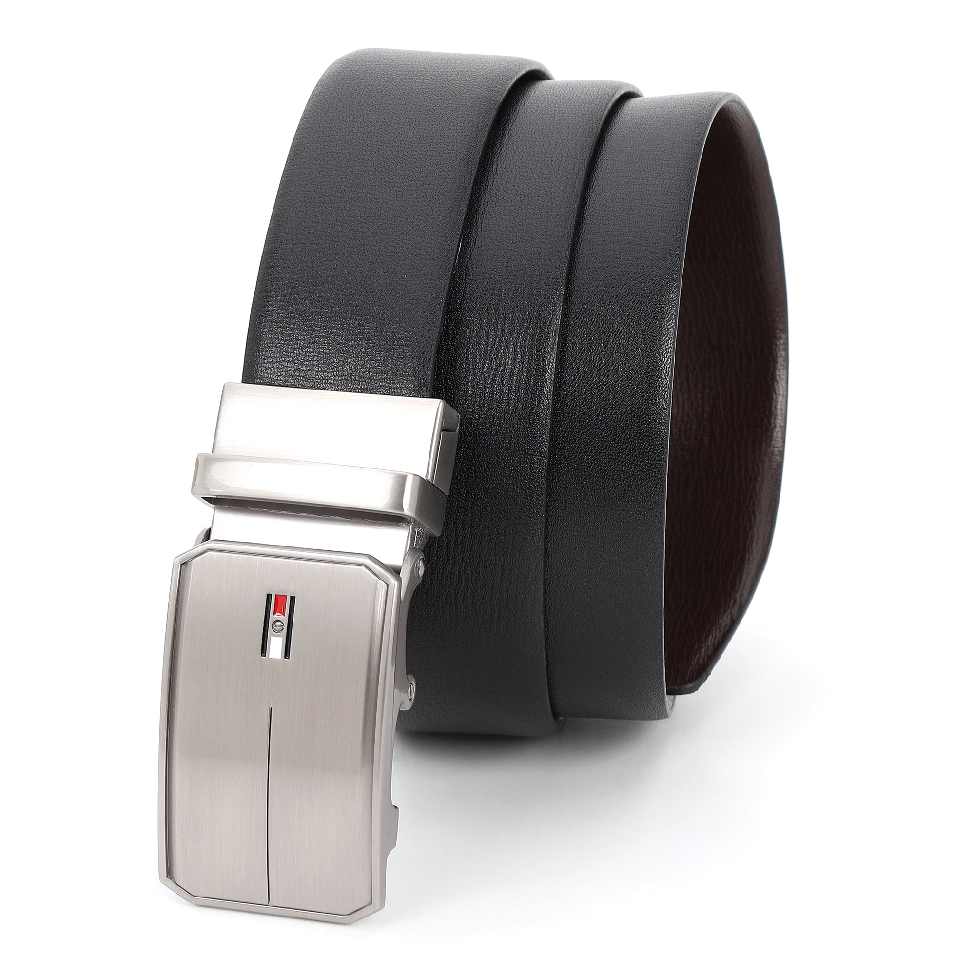 GIL Men's Reversible Auto-lock Wrinkle-free Leather Belt | Palmilla Black &amp; Brown