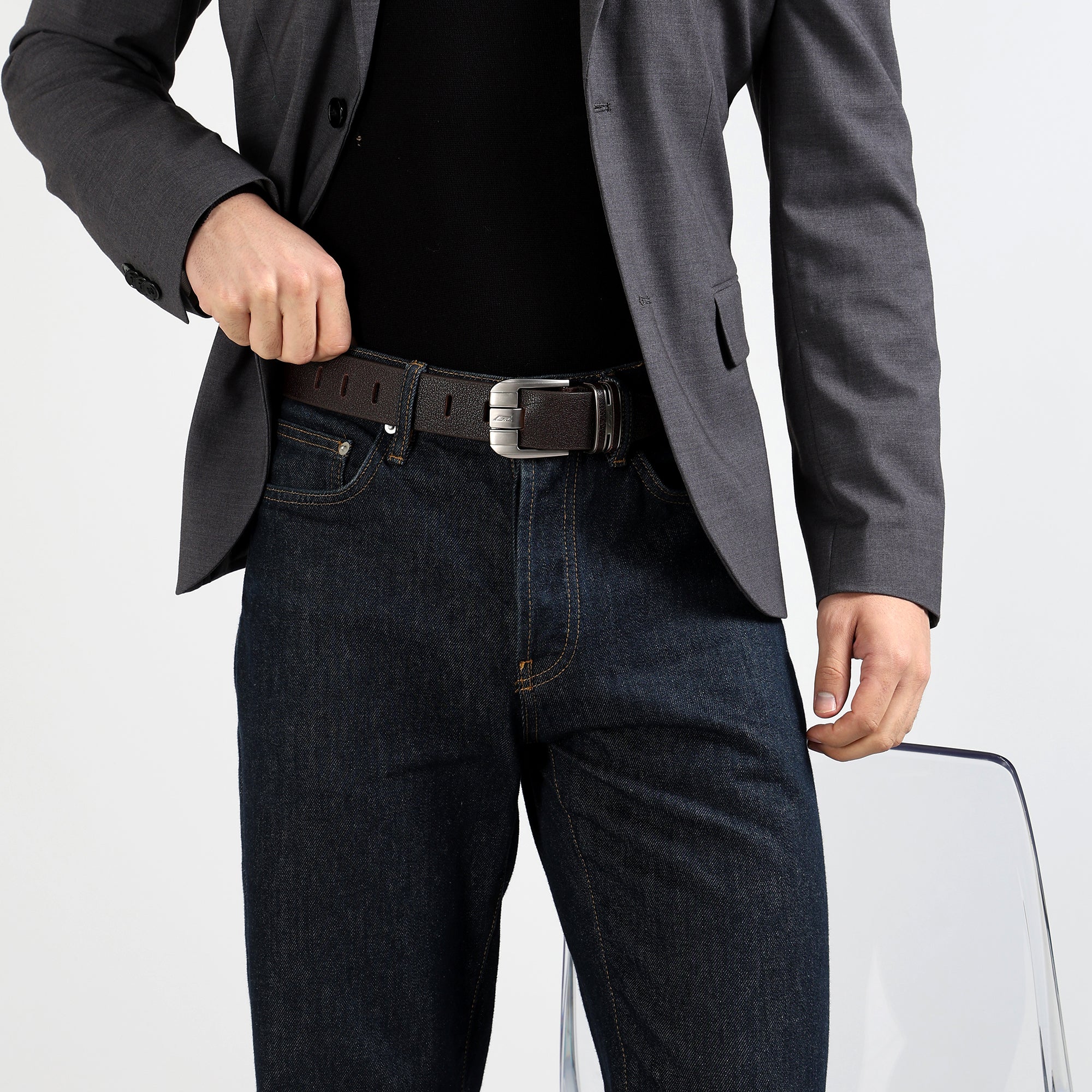 GIL Casual Men's Full-Grain Wrinkle-Free Leather Belt | Picasso