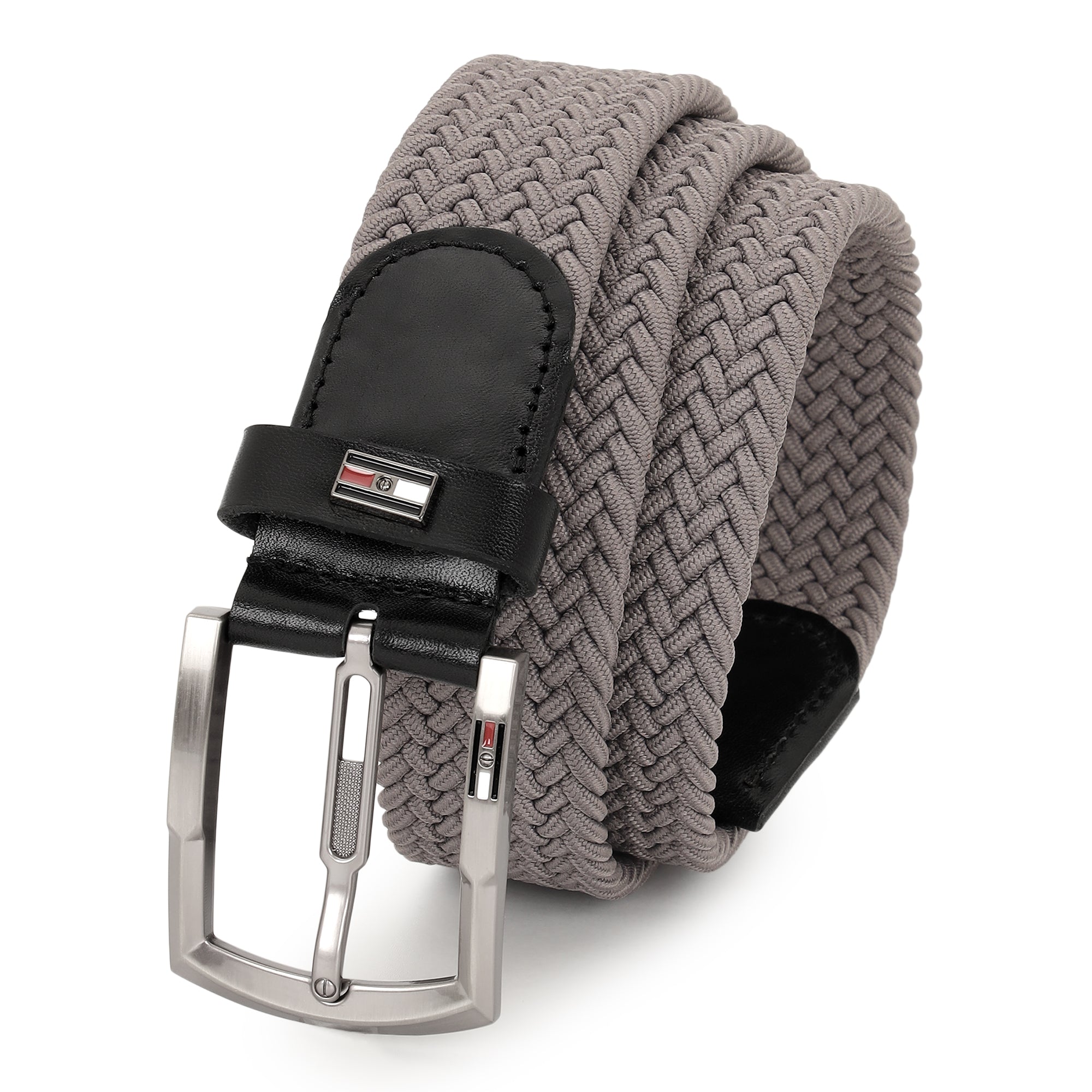 GIL Luxury Woven Stretch Men's Belt with Leather Detailing