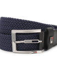 GIL Luxury Woven Stretch Men's Belt with Leather Detailing
