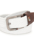 GIL Luxury Woven Stretch Men's Belt with Leather Detailing