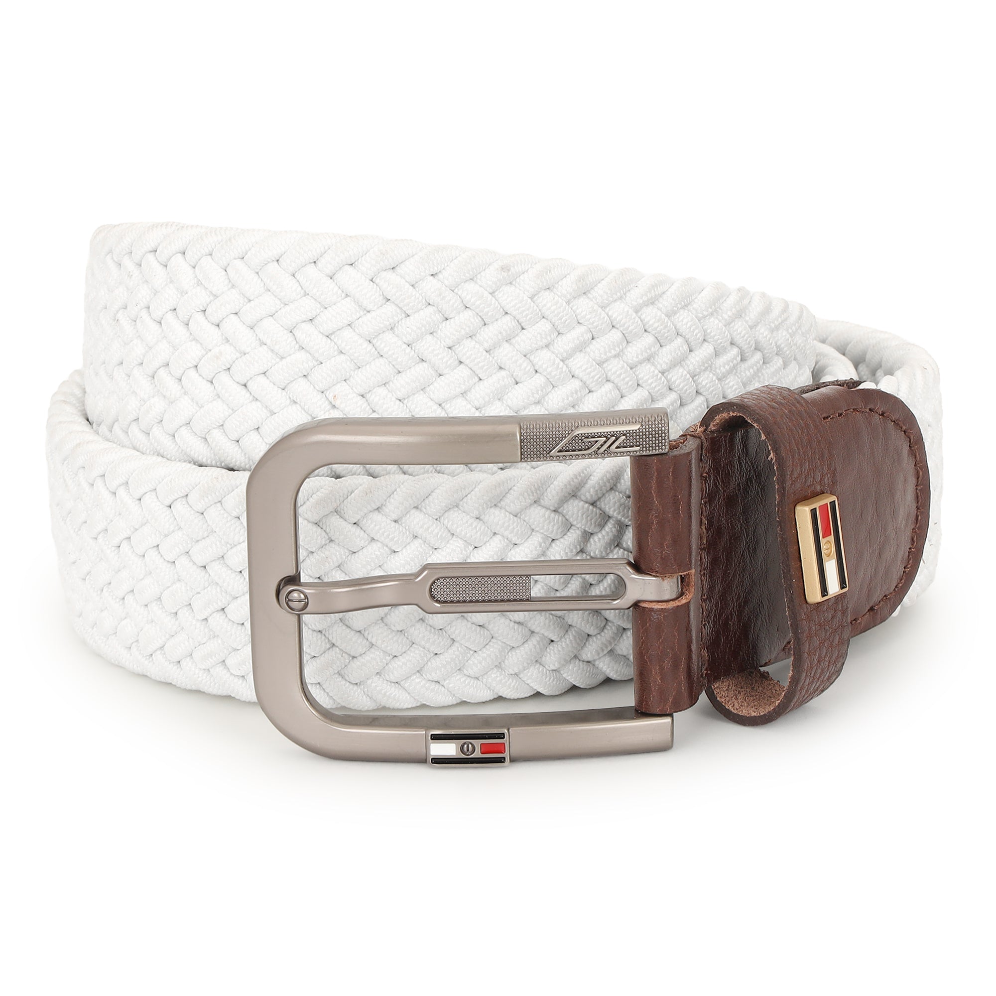 GIL Luxury Woven Stretch Men's Belt with Leather Detailing