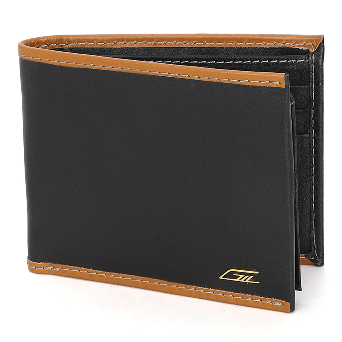 GIL Men’s Black Leather Gift Set – Belt, Wallet &amp; Keychain