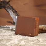 GIL Tan Leather Gift Set for Men | Belt, Wallet & Keychain