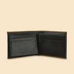 GIL Men's Black Leather Wallet | Photo-id & Over flap | FVOF-03