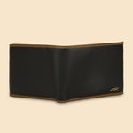GIL Men's Black Leather Wallet | Photo-id & Over flap | FVOF-03
