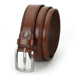 GIL Oxford 3D Embossed Leather Belt for Men | 35 mm width
