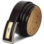 GIL Signature Profile Men's Leather Belt | Wrinkle-free | Dual-tone