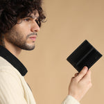 GIL Men's Bifold Leather Wallet with RFID | Embossed Full-Grain Leather