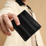GIL Men's Bifold Leather Wallet with RFID | Embossed Full-Grain Leather