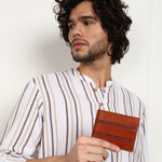 GIL Men's Bifold Leather Wallet with RFID | Embossed Full-Grain Leather